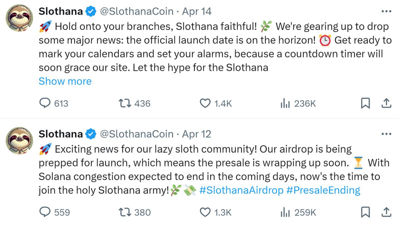 Slothana Presale Hits $15M and Enters Final Stage Amid Growing Industry Interest 3 HNYt8jbwj9o5oQQa1G5J2 YAYDziTaNIGsEwoI791zVKMNeqDo 1714050711EctNShzjHF