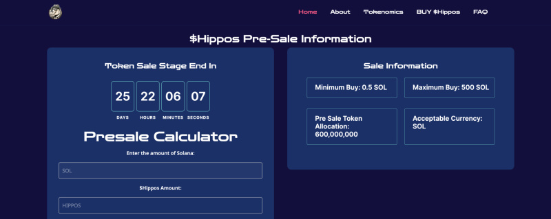 Hipposol, A Solana-based Memecoin Announces $Hippos Token Presale Round 3 Screenshot 2024 04 24 at 135353 1713963261qFN5Z7lM94