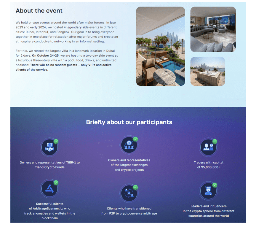 ArbitrageScanner.io - Exclusive VIP Event in Dubai. How to Make Money with Cryptocurrency in 2024?   5 Screenshot 20240920 1342392